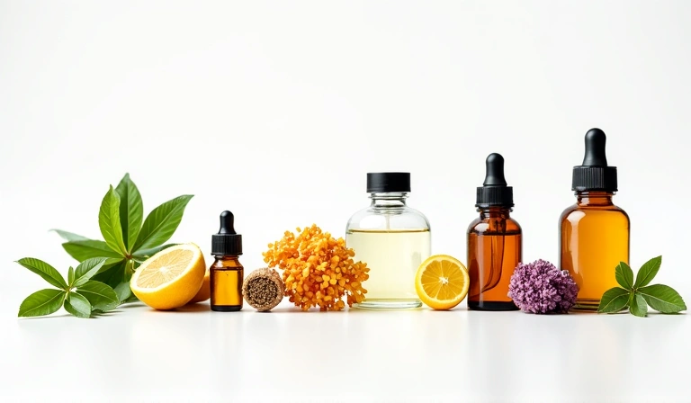 Image depicting the evolution of natural ingredients into scientific products