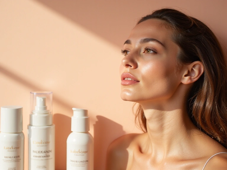 A woman with radiant skin, representing women's skincare products