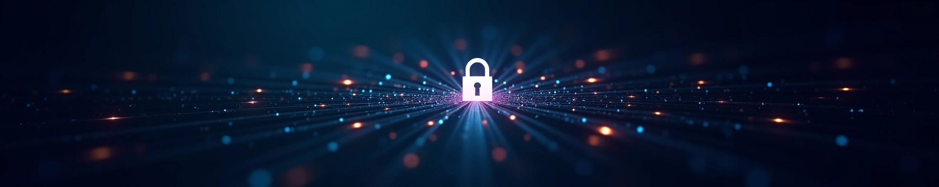Abstract representation of data security and privacy with digital lock