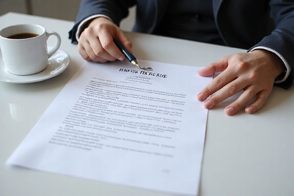 Legal document being reviewed